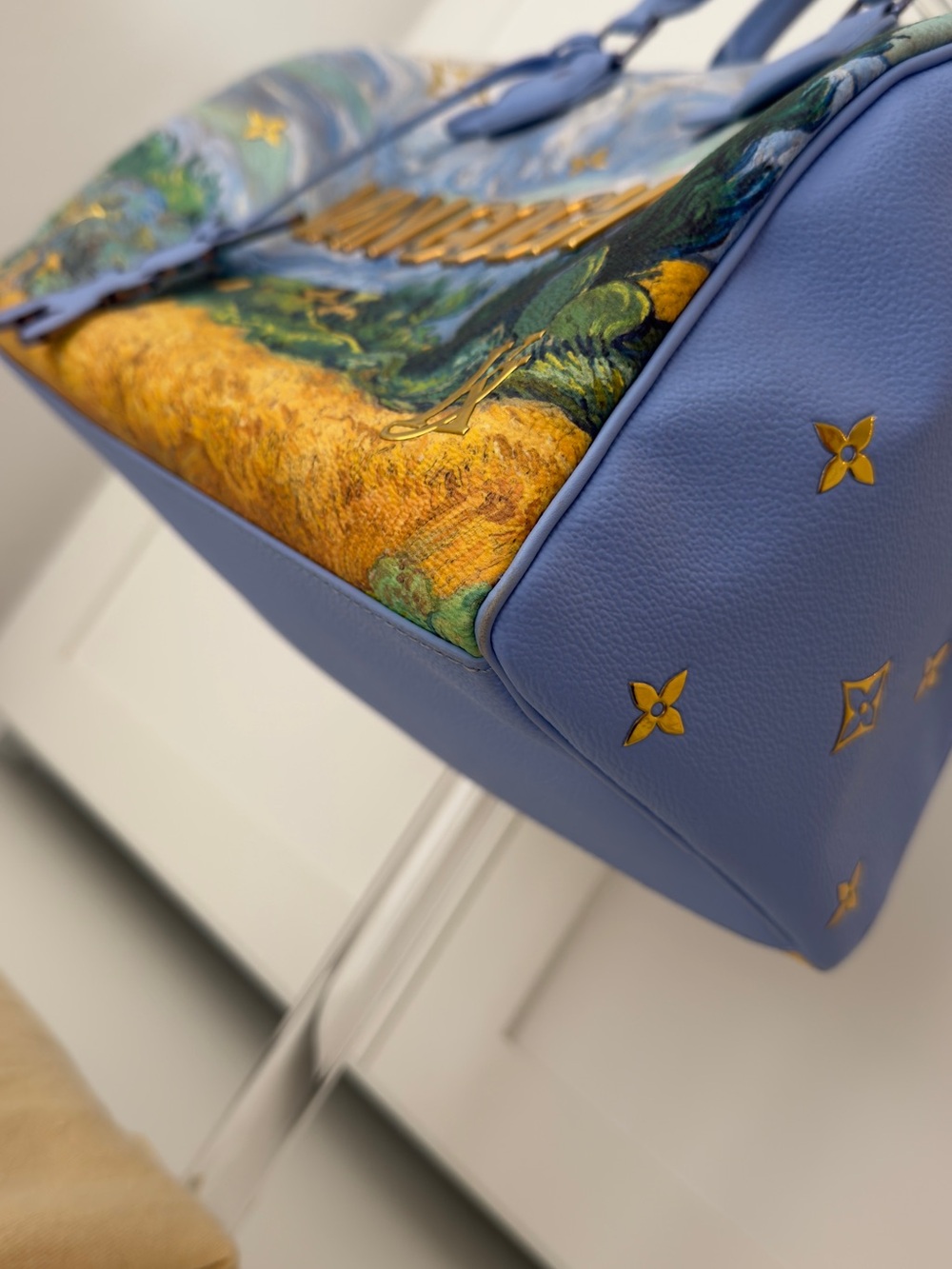 Van Gogh Blue Art-Print Satchel Bag - Picture 4 of 11
